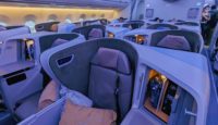 a row of seats in an airplane