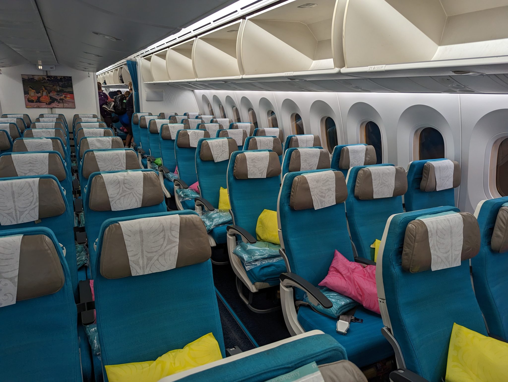 a plane with many seats