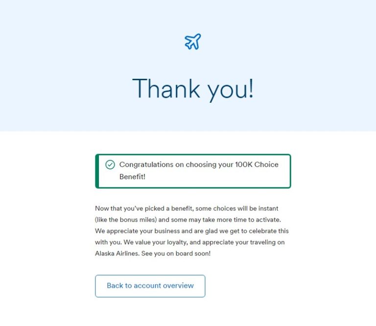 Alaska Airlines MVP Gold 100K Choice Benefits Are Here