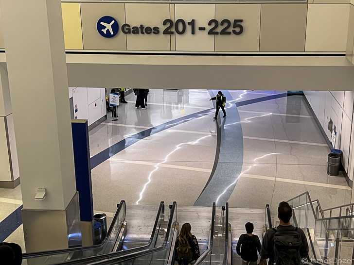 people walking in an airport