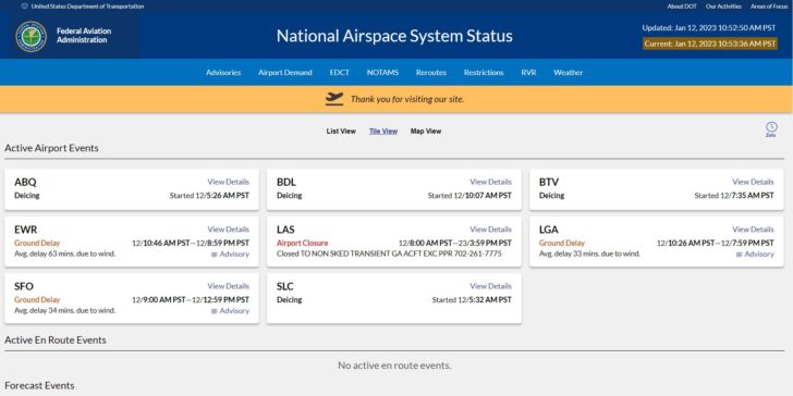 a screenshot of a flight status