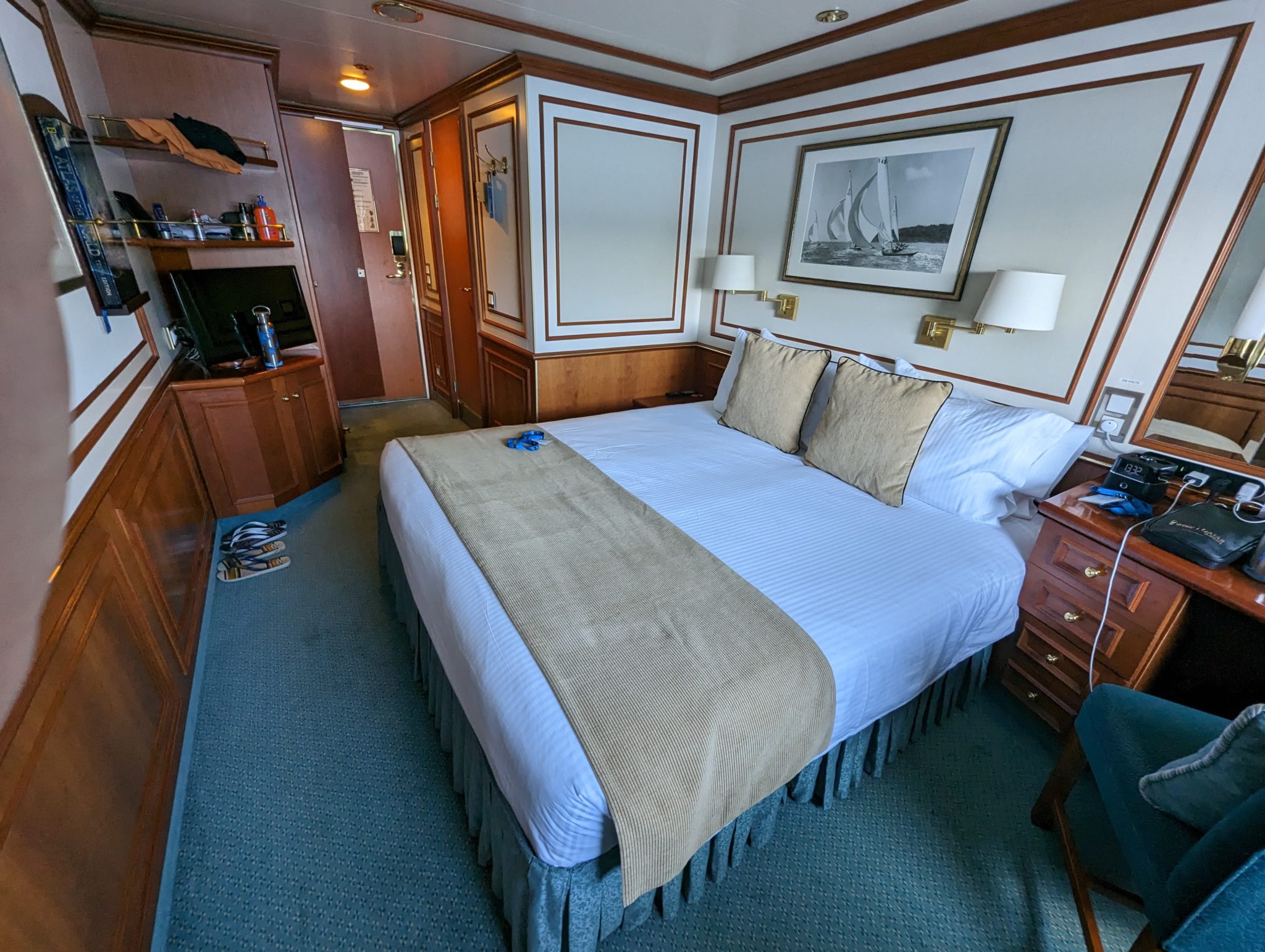 a bed in a room