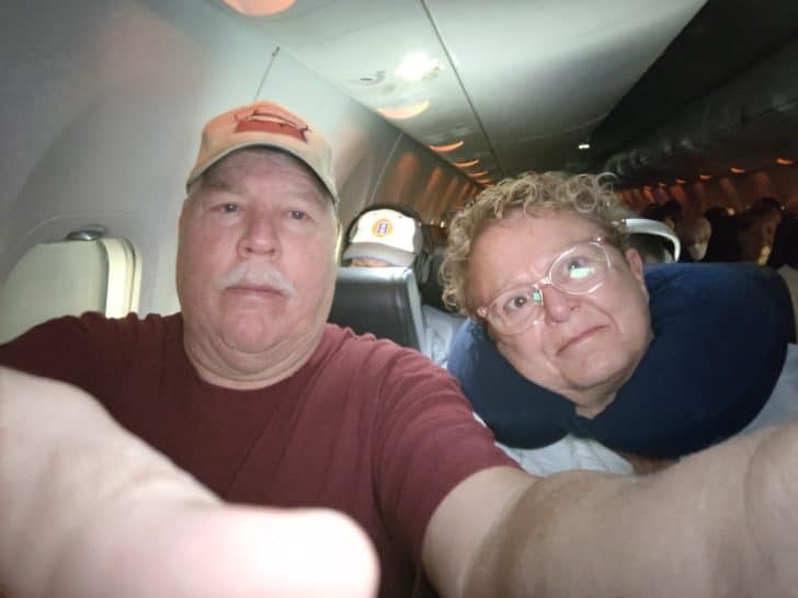 a man and woman taking a selfie
