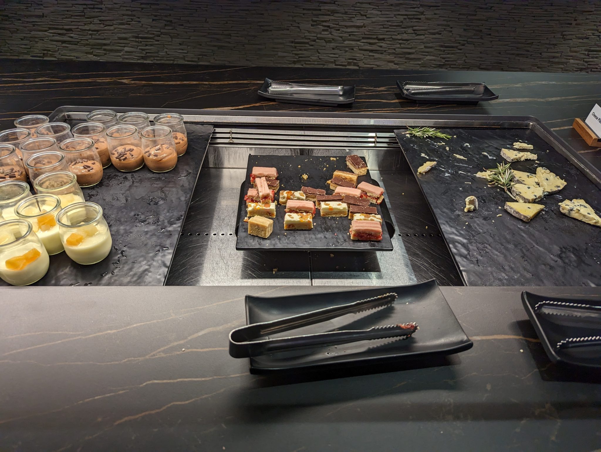 a table with food on it