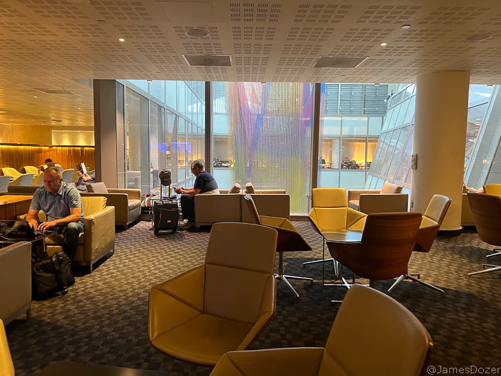 people sitting in a lounge area