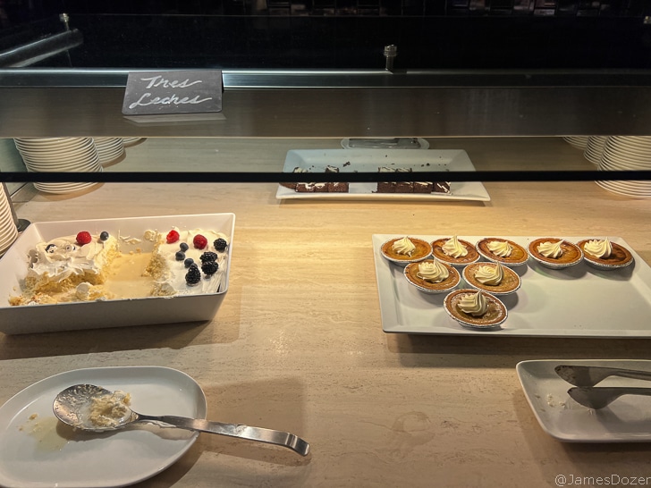 a trays of desserts on a table
