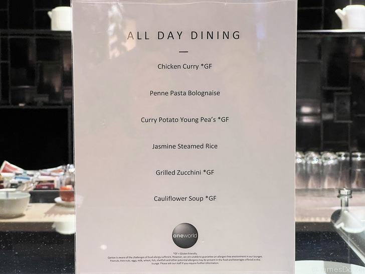 a menu on a table