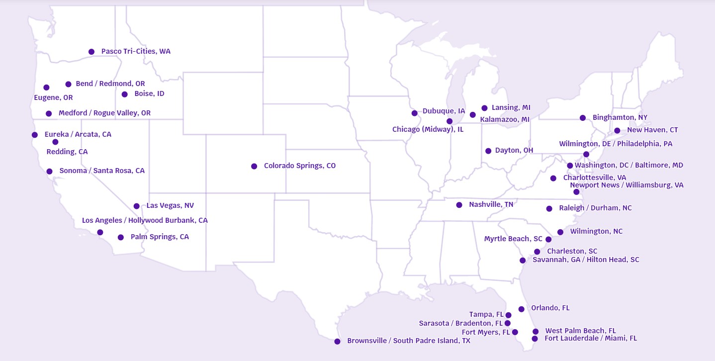 Avelo Airlines Announces Three New Destinations Adding TX, VA, CO
