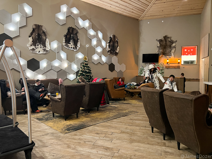 a group of people sitting in a room