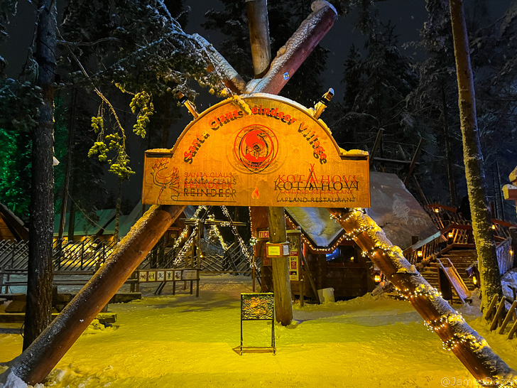 a sign in the snow