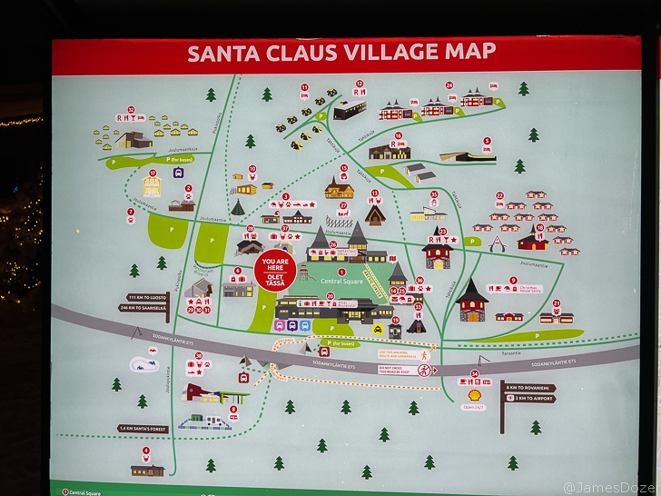 a map of santa claus village