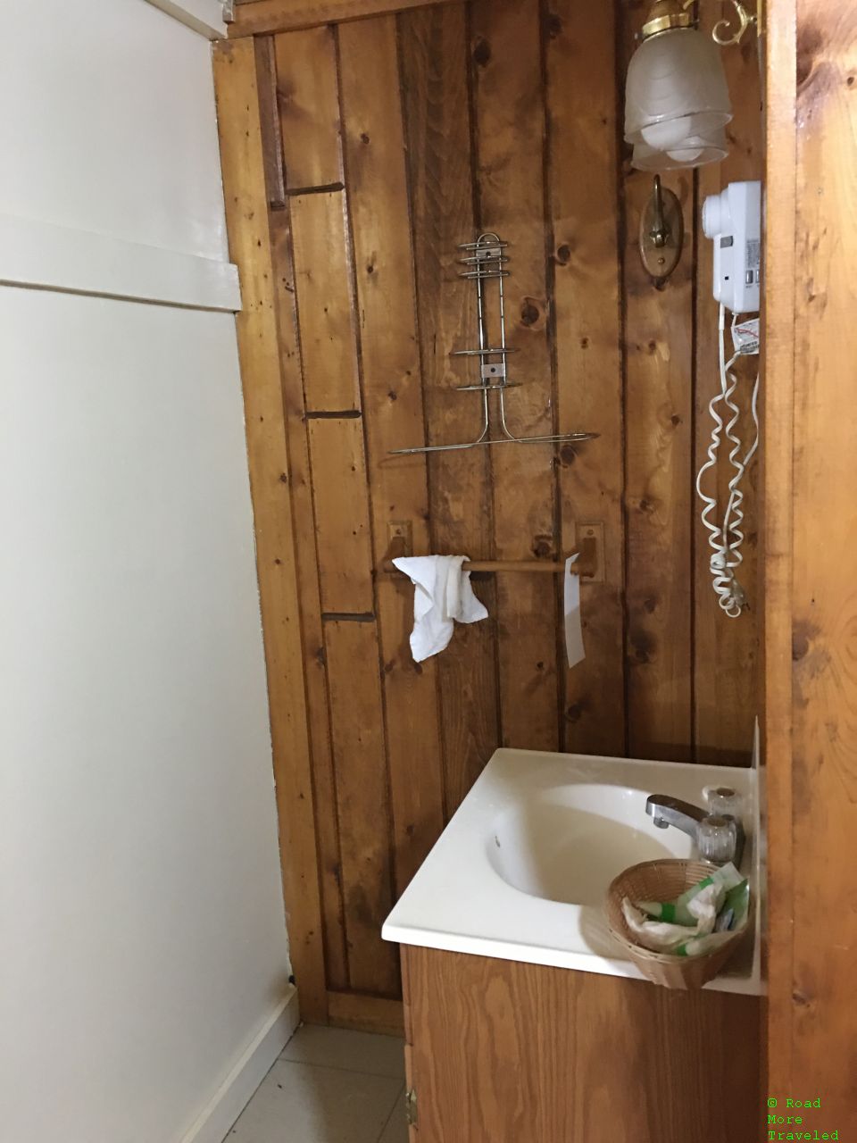 Hunter cabin bathroom area