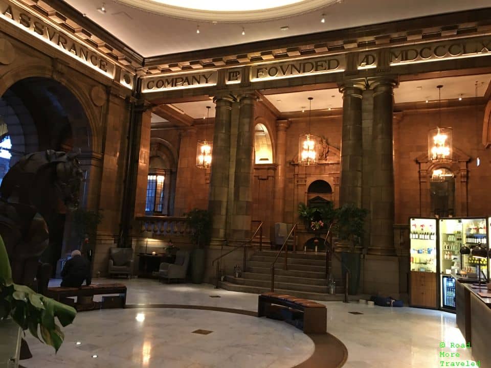 The Kimpton Clocktower Manchester - lobby snacks and staircase