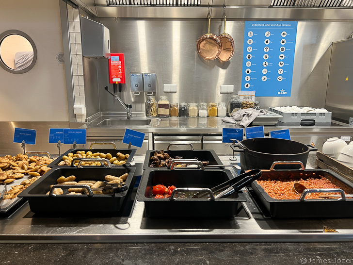 a kitchen with food in containers