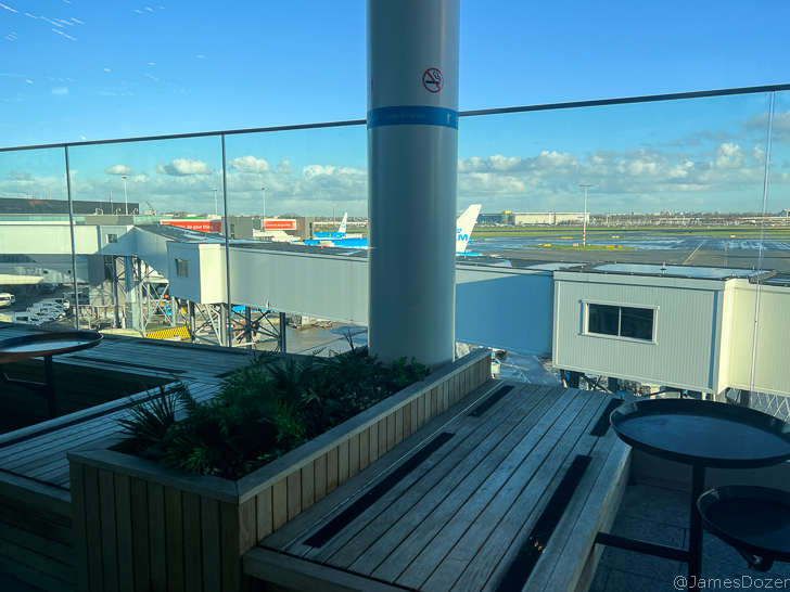a view of an airport from a balcony