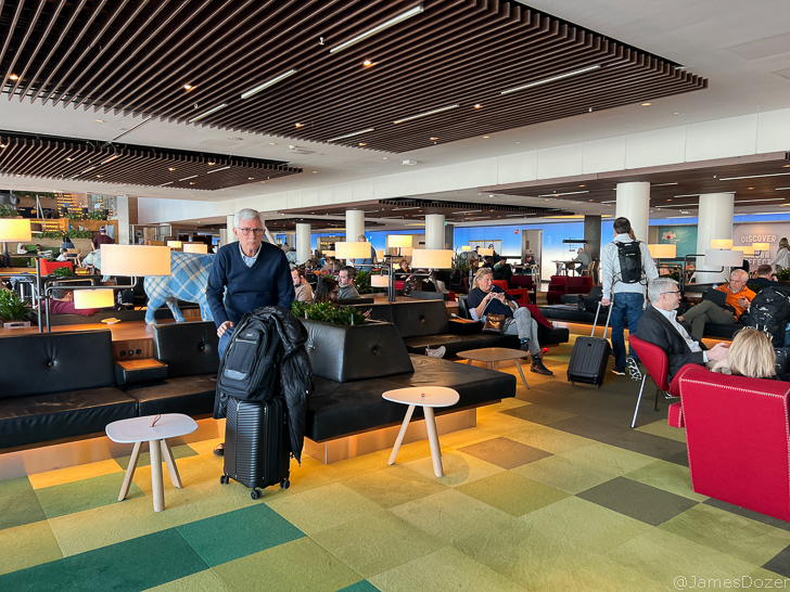 people in an airport lounge