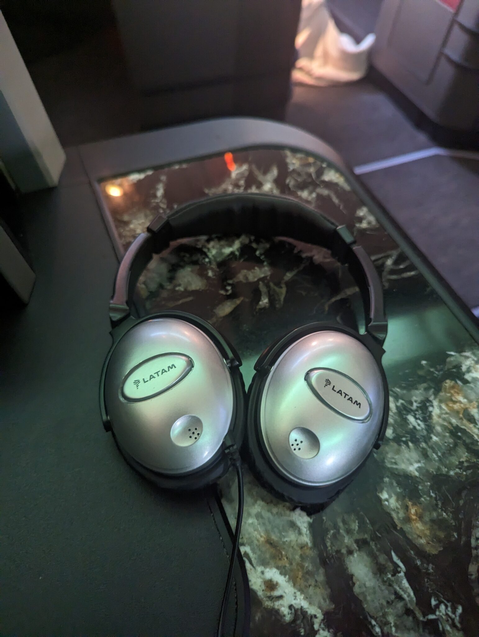 a pair of headphones on a table