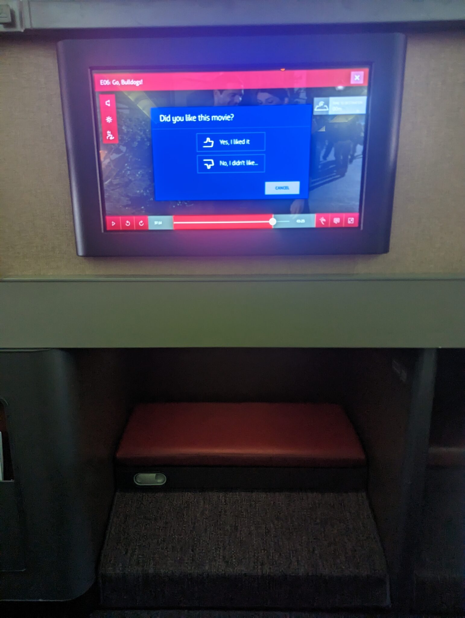 a screen on a wall