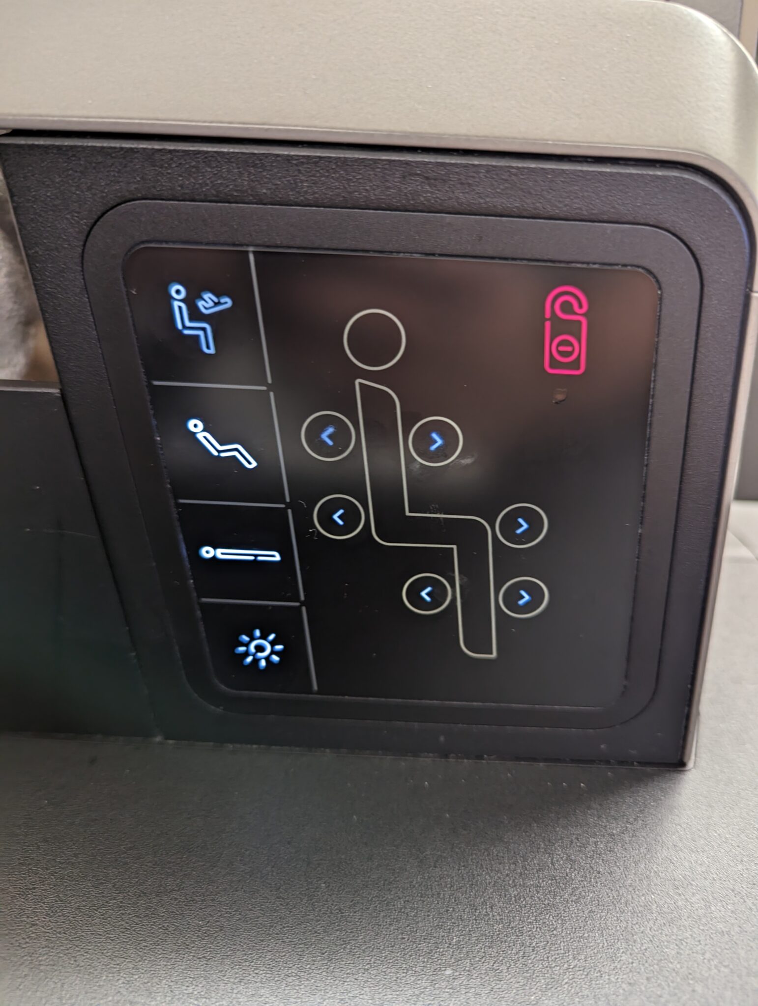 a close up of a black panel
