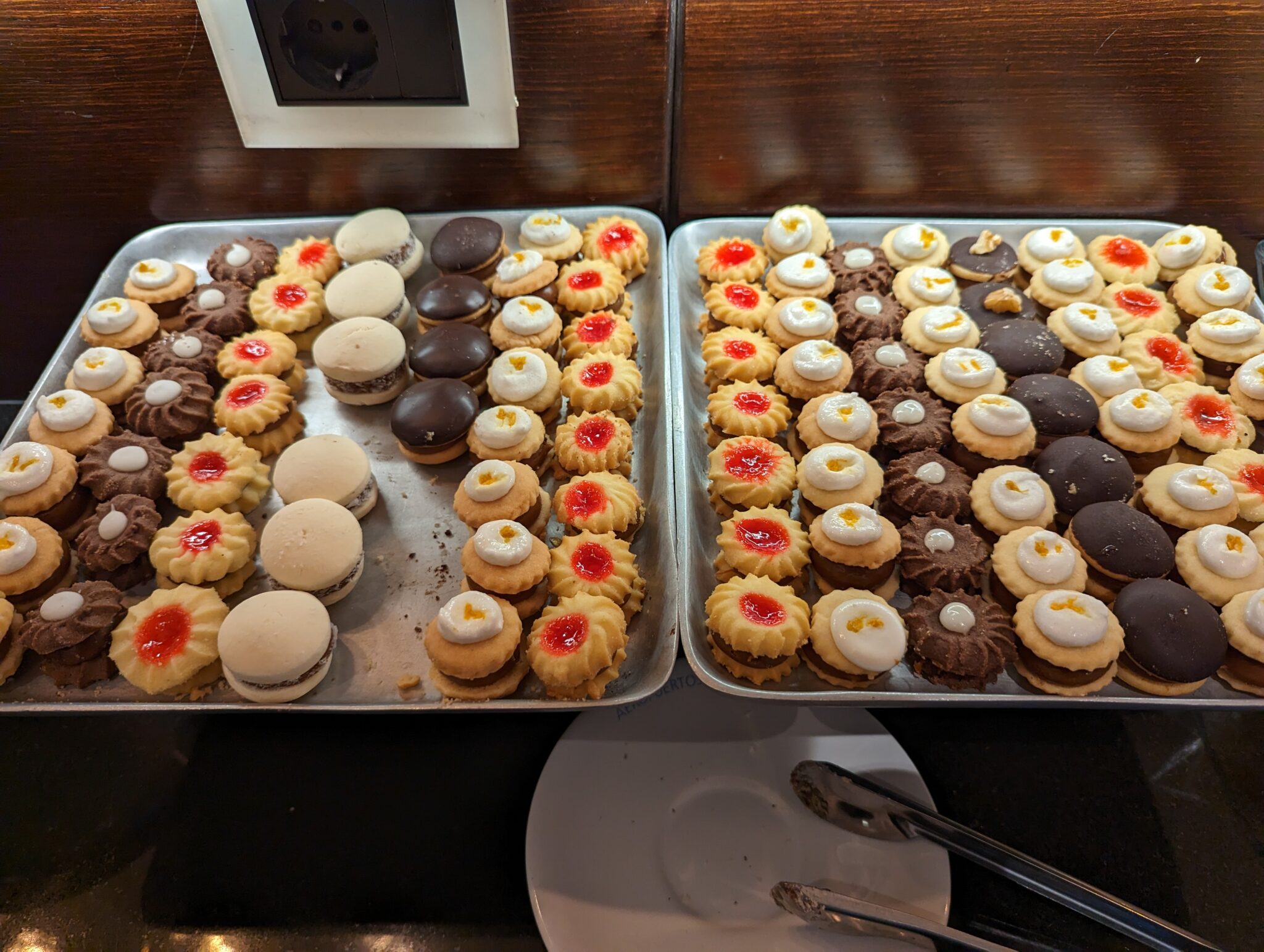 a trays of cookies and cookies