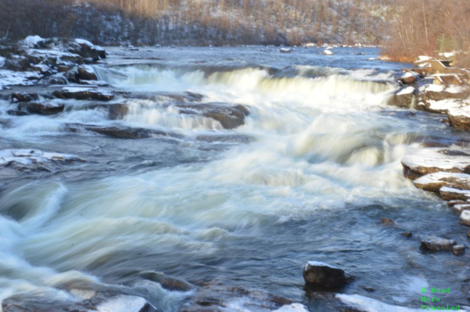 Closeup of Neiden Falls, Norway