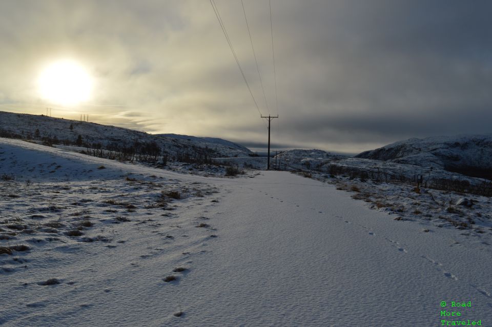 Dim midday sun, Neiden, Norway