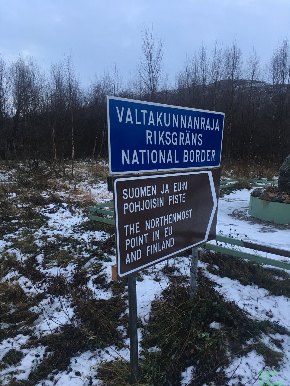 Nordic road trip to the Arctic Ocean - sign for farthest north point in EU