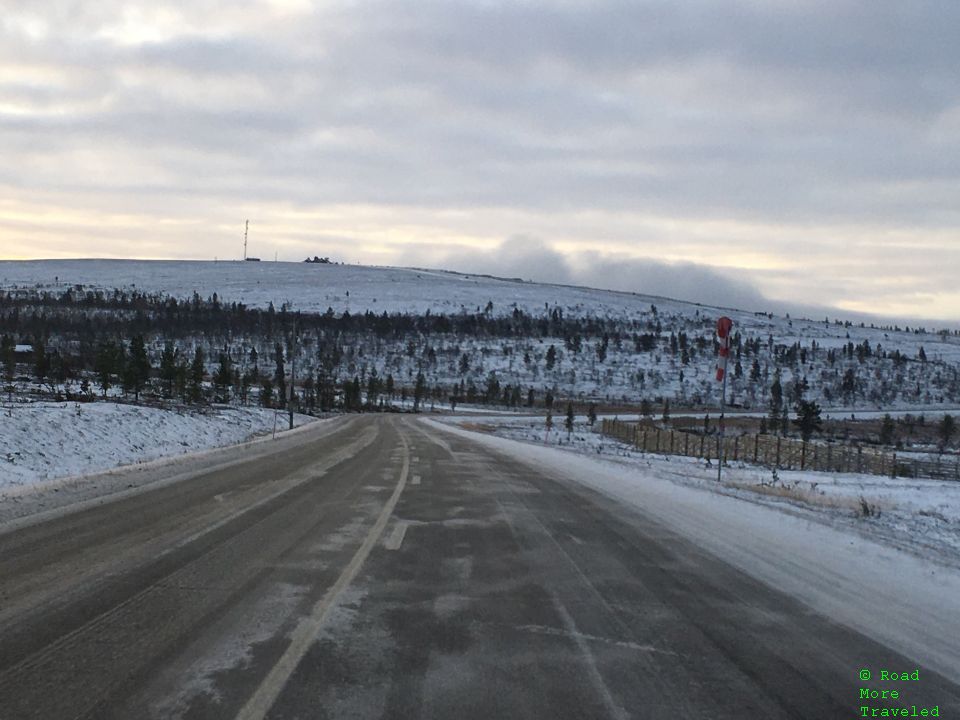 Mountains approaching Saariselkä, Finland