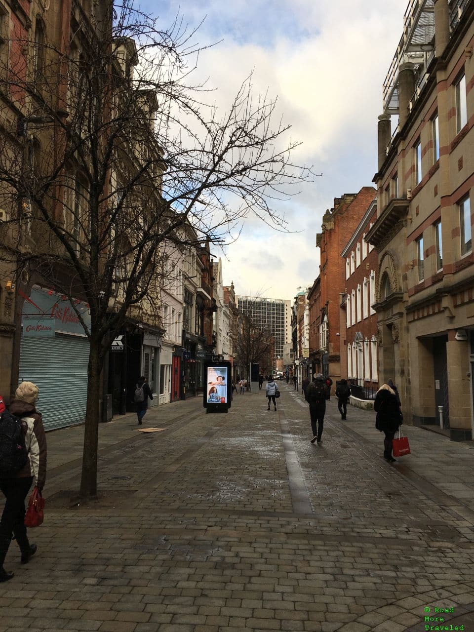 Pedestrian mall in Manchester City Center