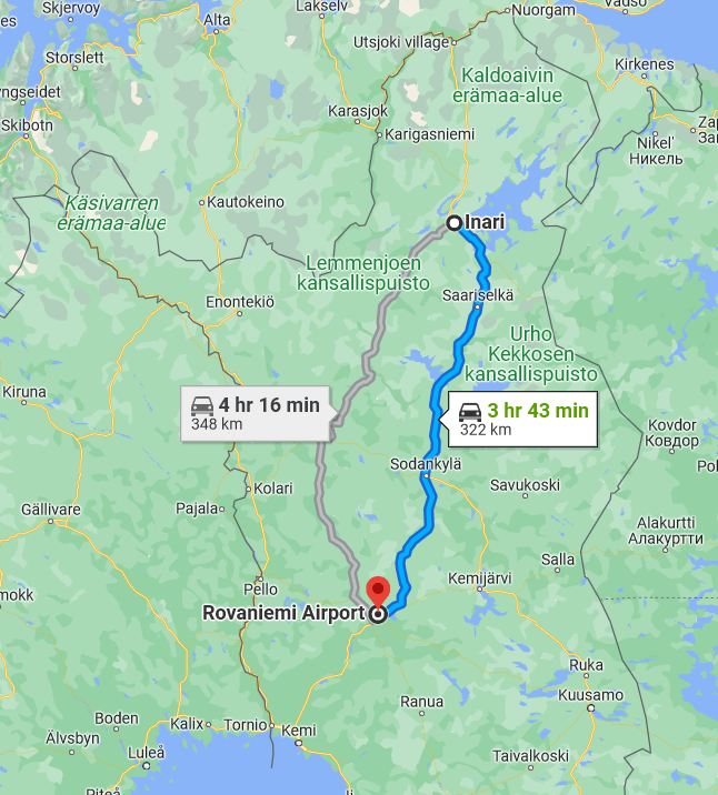 Inari to Rovaniemi, Finland