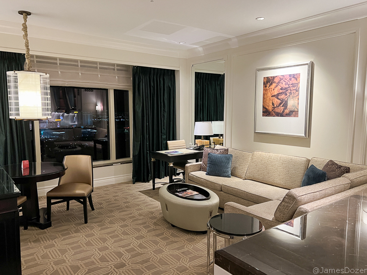 a room with a couch and a table