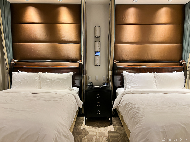 a room with two beds