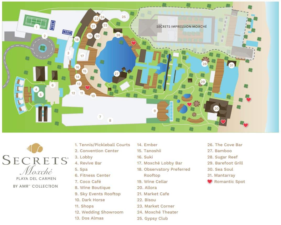 Moche Playa del Carmen resort map