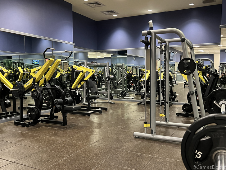 a gym with exercise equipment