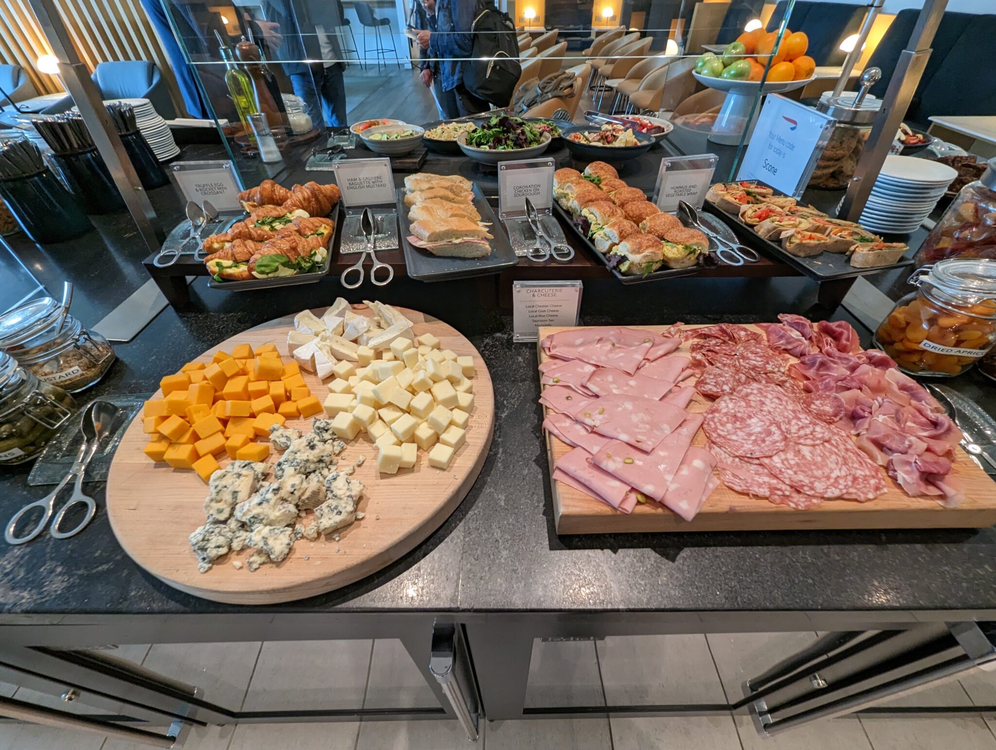 a table with food on it