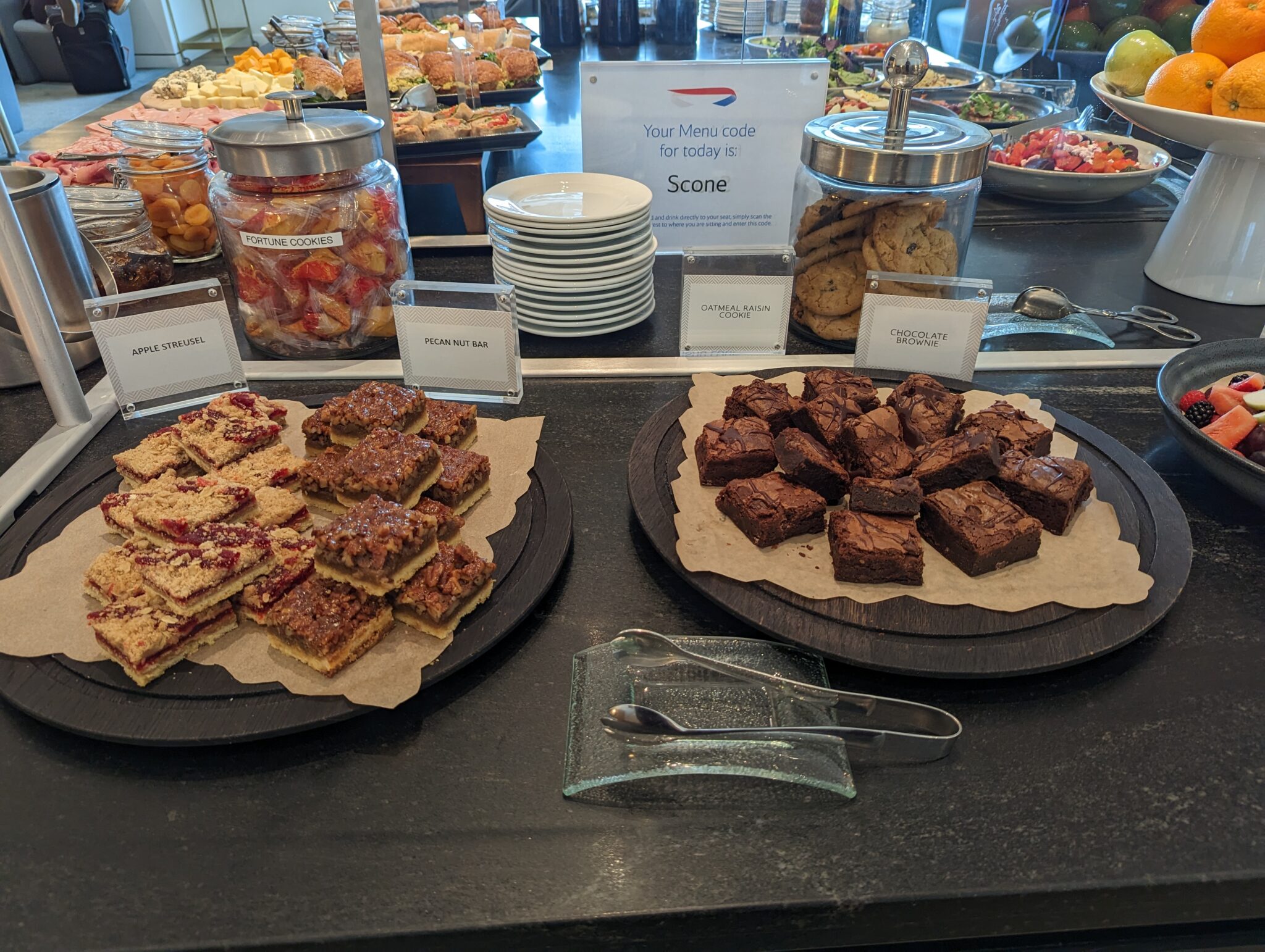 a table with food on it