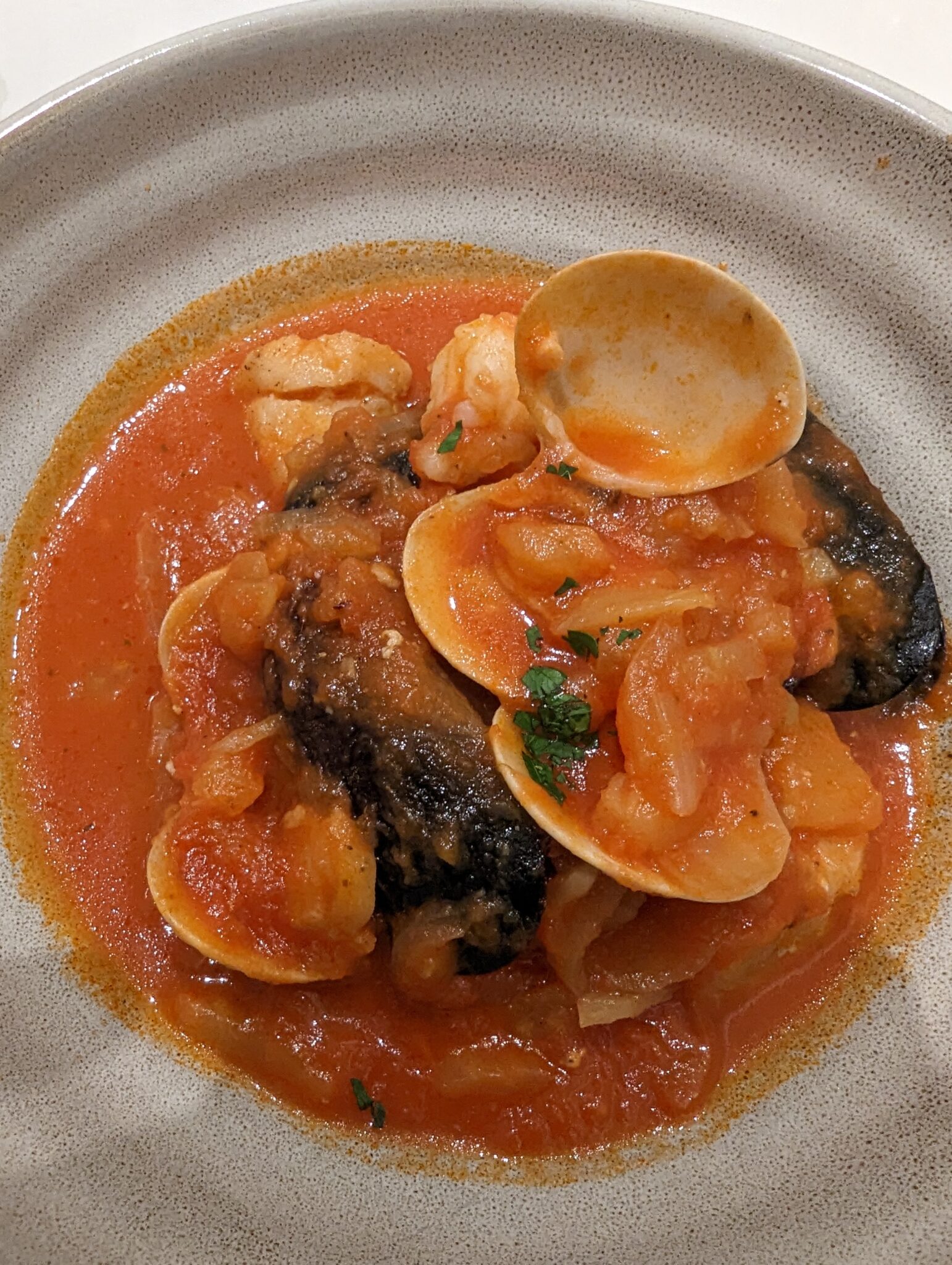 a plate of food on a plate