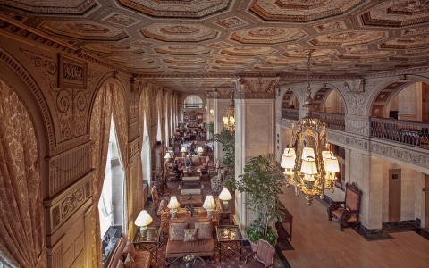 Mezzanine above lobby, The Brown Hotel, Louisville