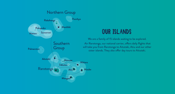 a map of islands with text