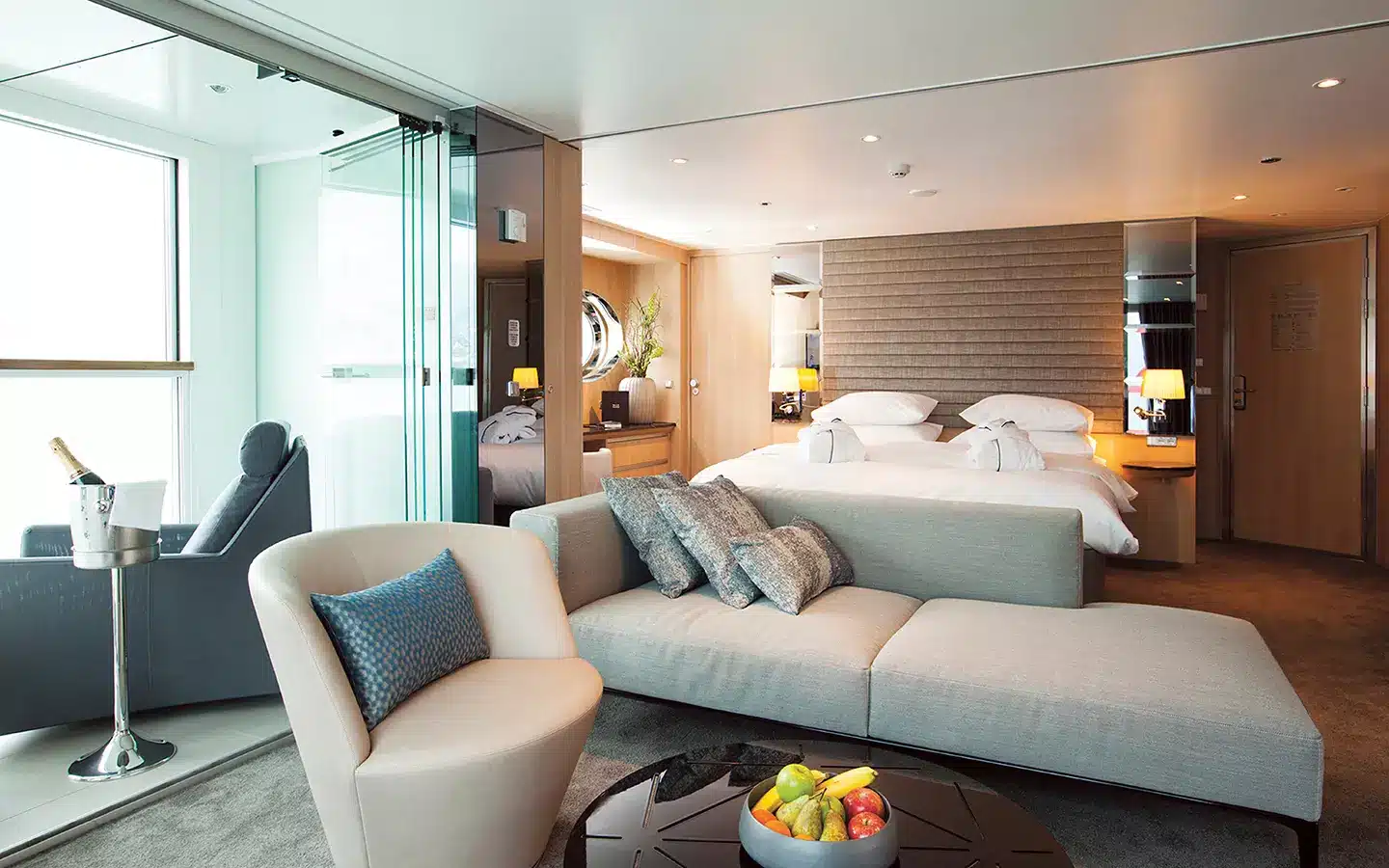 a room with a bed and a couch