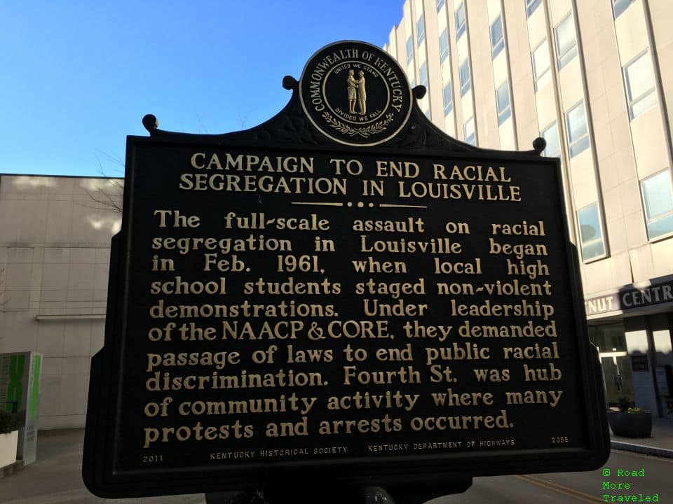Louisville 4th Street civil rights protest historical marker