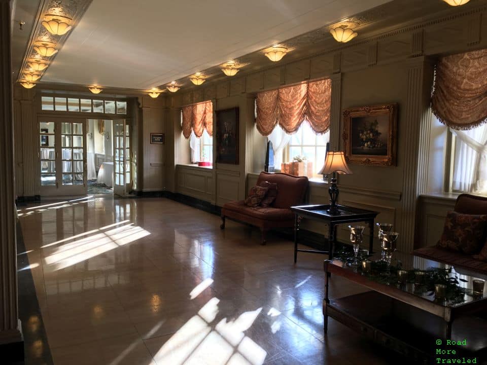 Seating area near ballroom, Brown Hotel