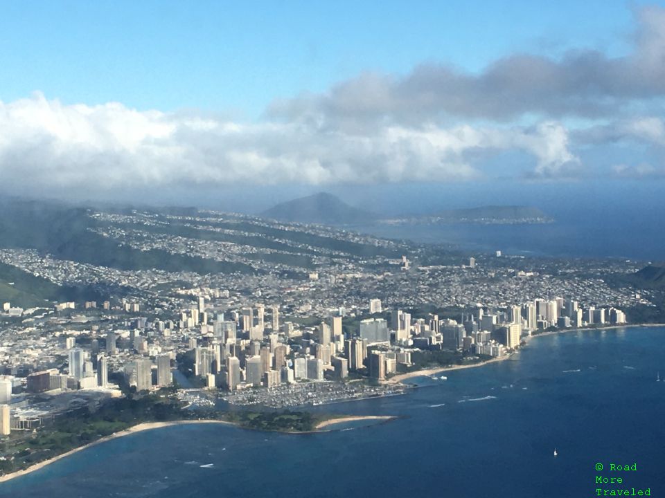 View of Honolulu after departure