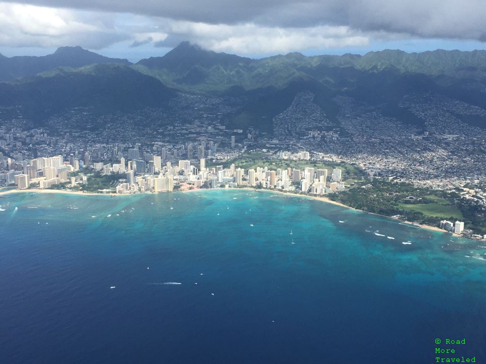 Waikiki Beach and mountains, Oahu