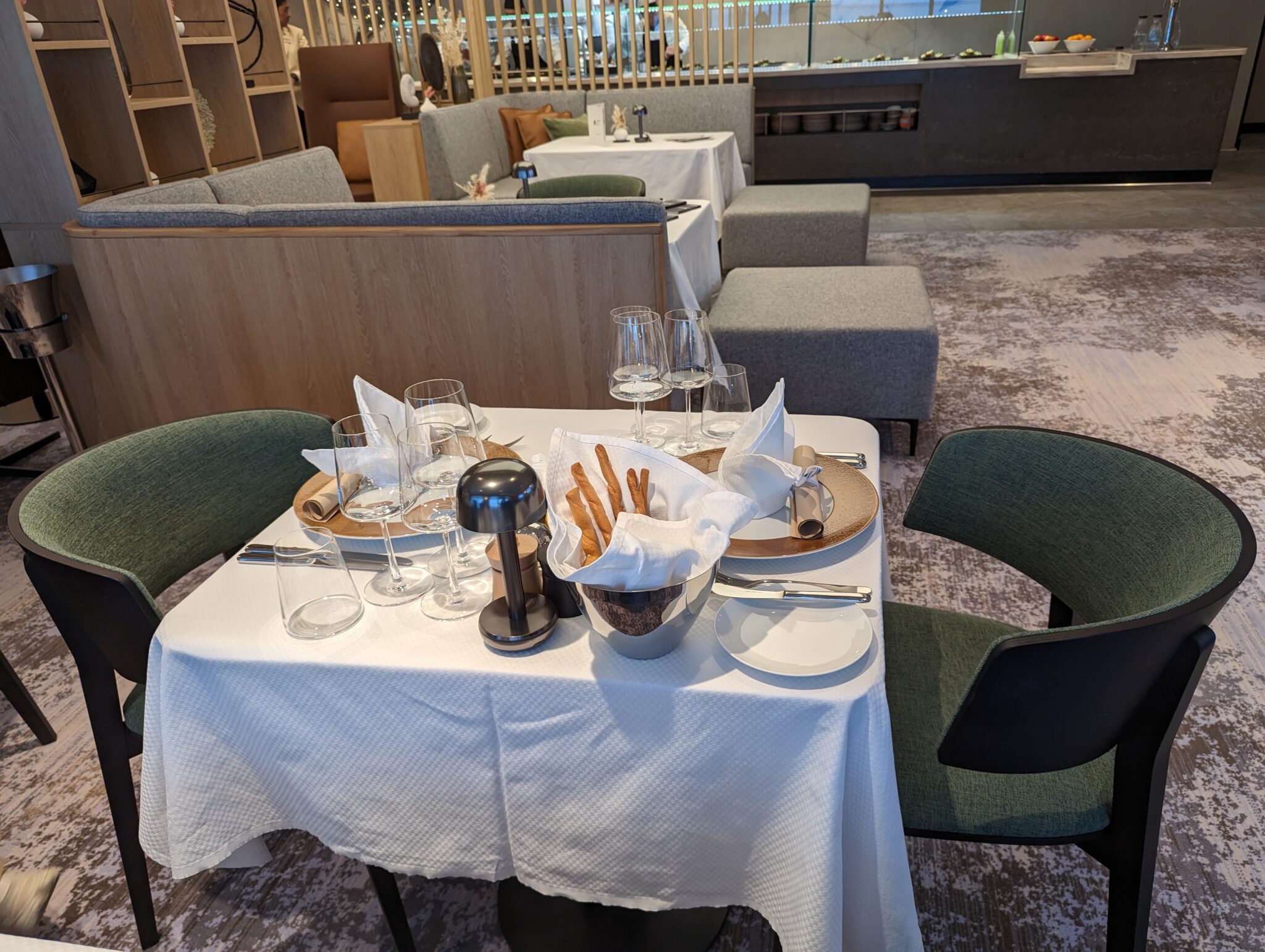 a table with food on it