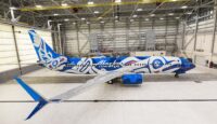 an airplane in a hangar