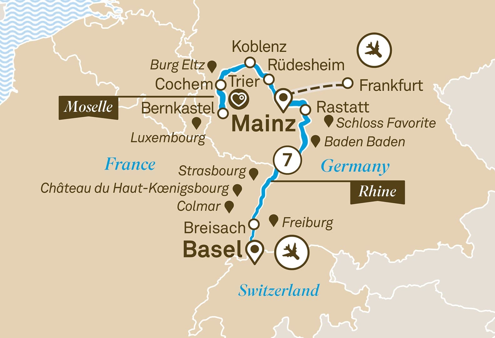 a map of germany with cities