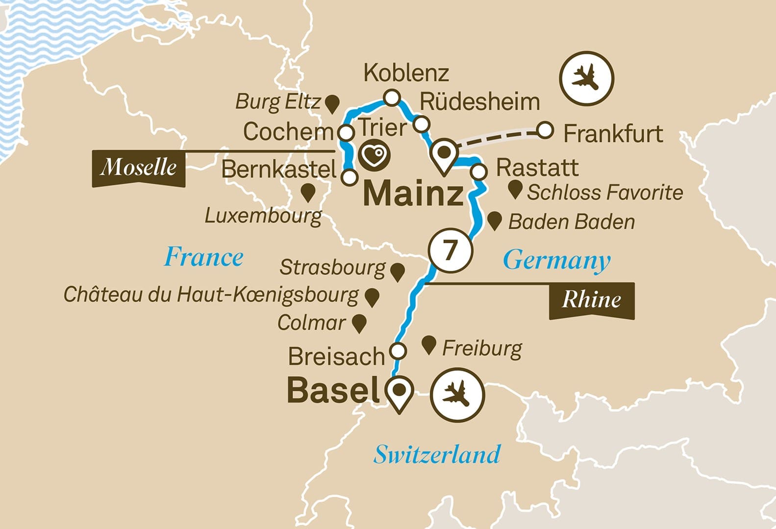 european river cruises with business class airfare