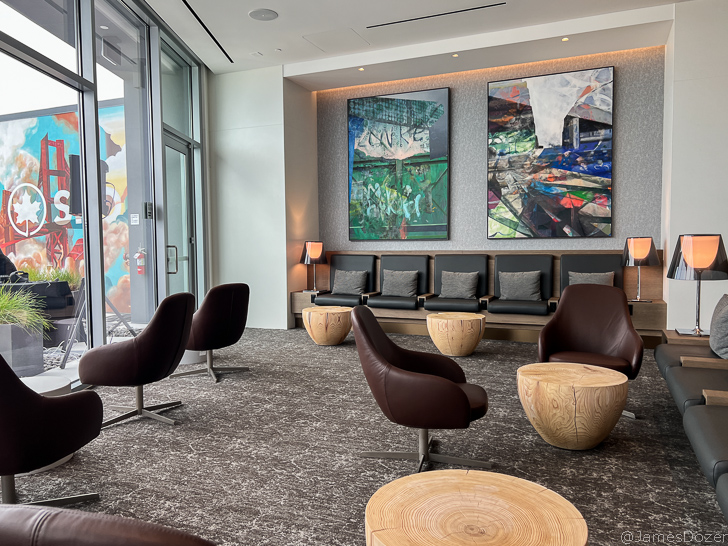 a room with chairs and tables