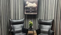 two chairs in a room